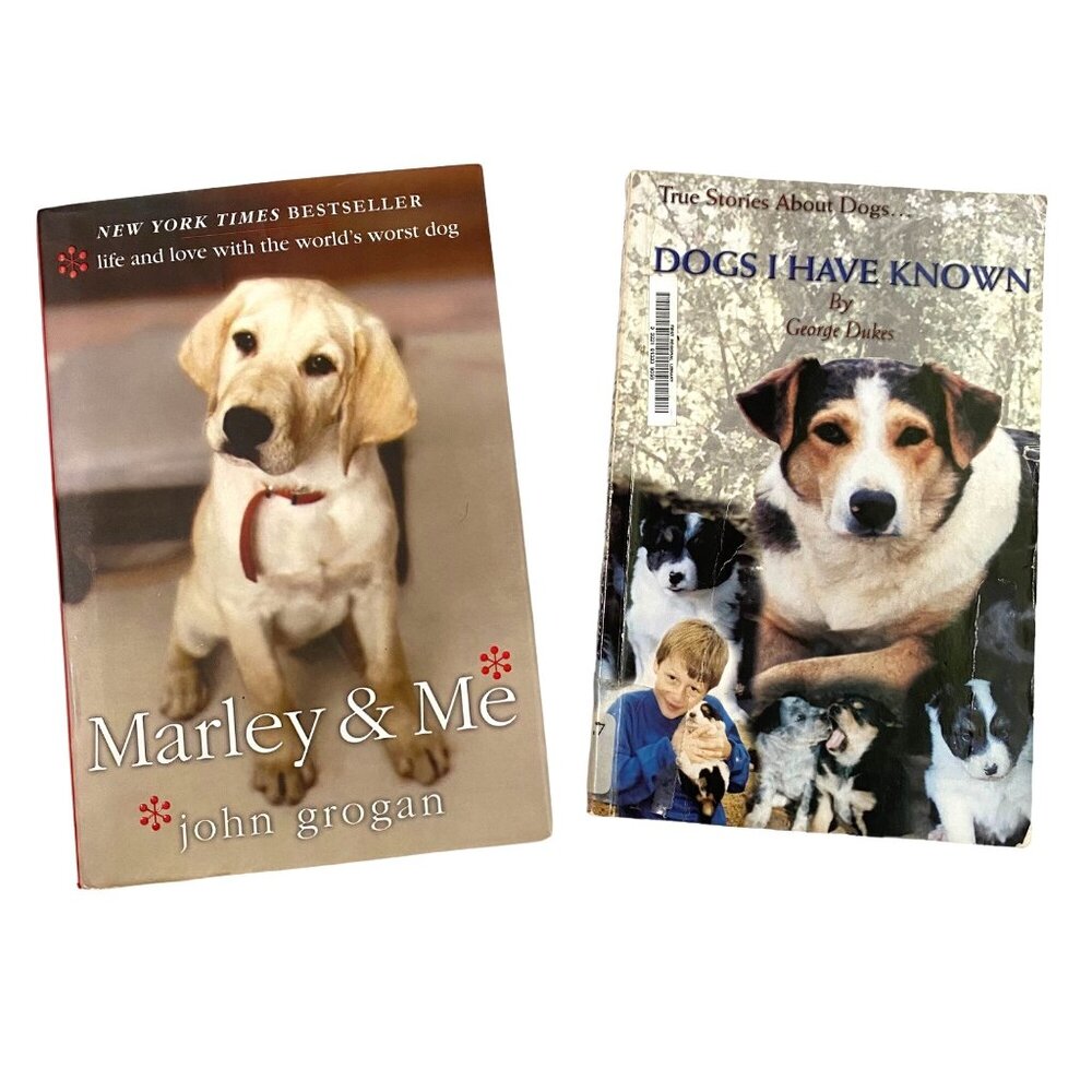 True Dog Stories Hardcover Book Lot of 2 Dogs I Have Known Marley and Me 1st Ed